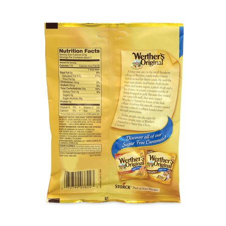 Werthers Original Sugar Free Chewy Caramel Candy, 275 oz Bag, PK3, 3PK 38279